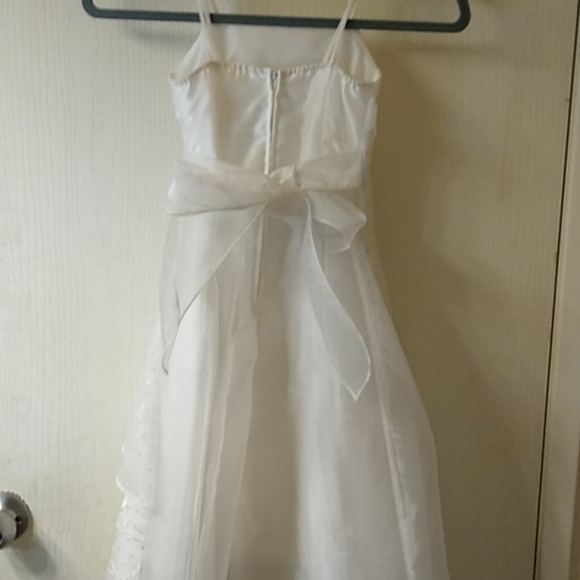 Flower Girl White Formal Dress WEDDING Size 4 - Picture 5 of 8